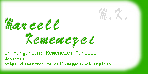 marcell kemenczei business card